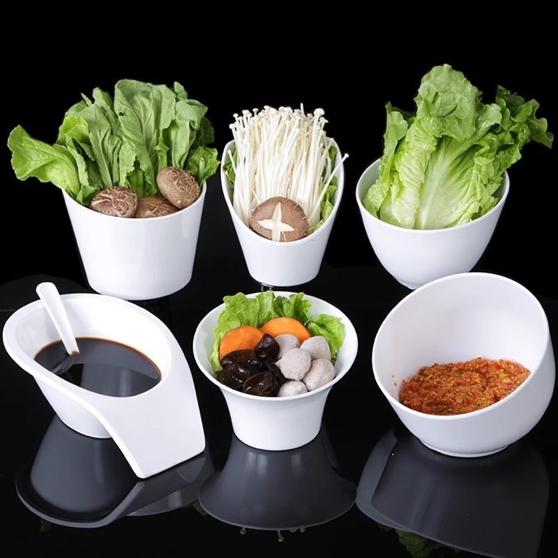 Self-Service Restaurant Melamine Tableware Barbecue Plates Commercial Side Dishes Lettuce Bucket Haidilao Beef Plate - Image 4